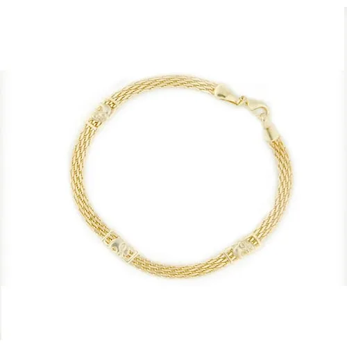 14k Gold Filled Flat Elephant Bracelet