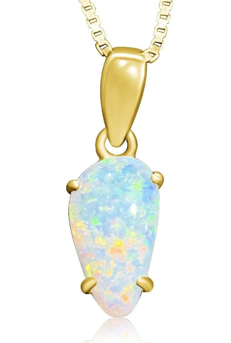 14kt Yellow Gold Light Opal pendant