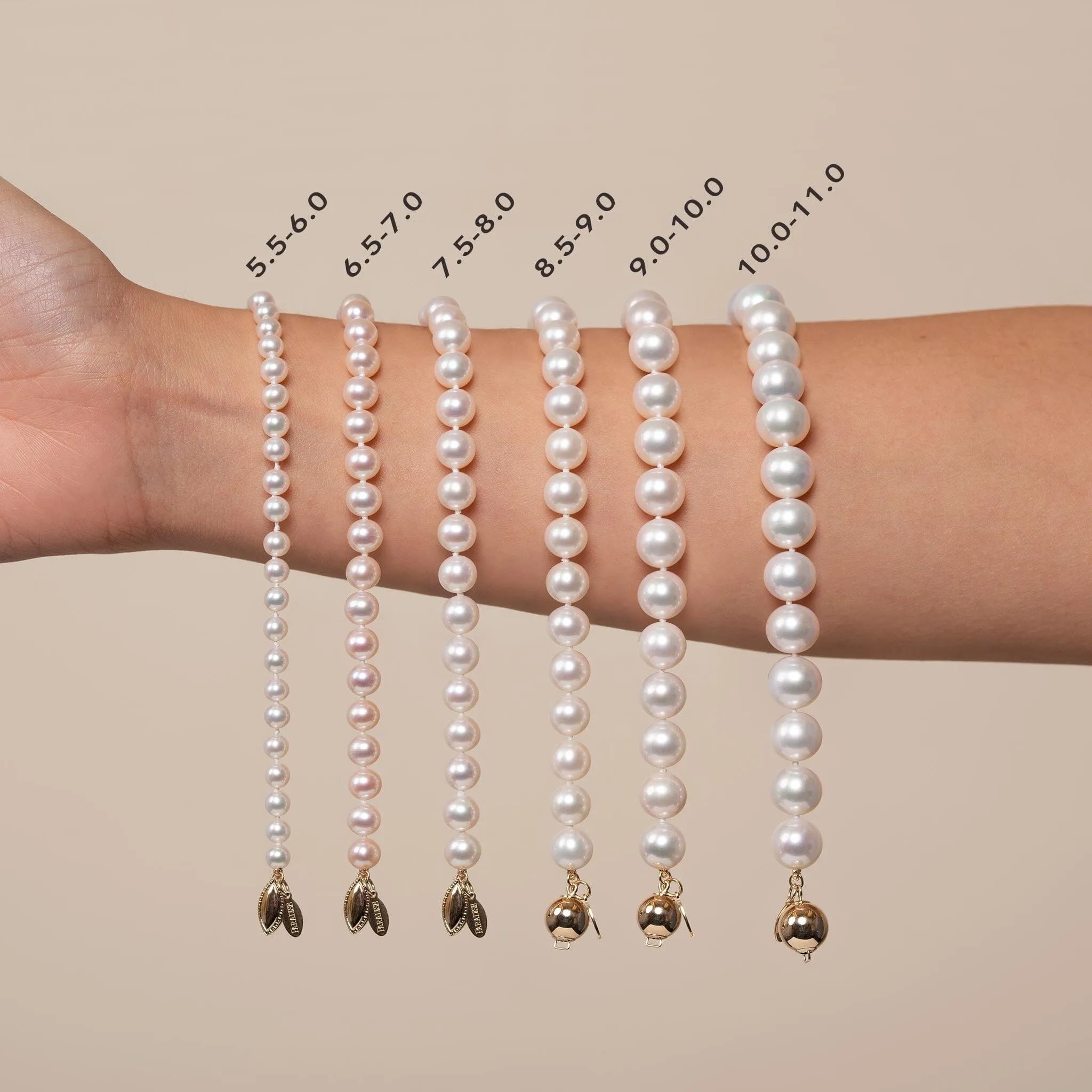 18 Inch 3 Piece Set of 6.5-7.0 mm Freshadama Multicolor Freshwater Pearl