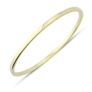 18ct Gold Bangle, Women's Hinged Slim Allure, 2.5mm, 8.50g, Gift Box Included