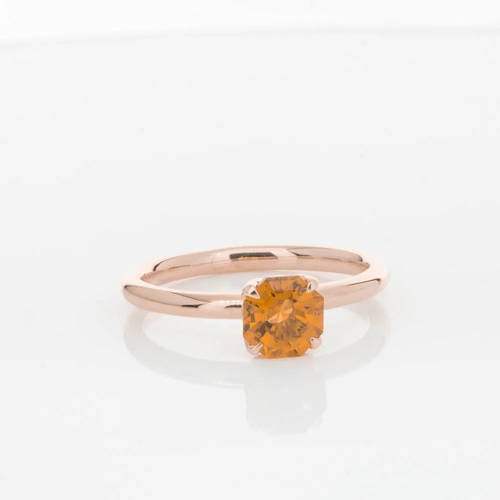 18ct Rose Gold Citrine Mini Octavia Ring