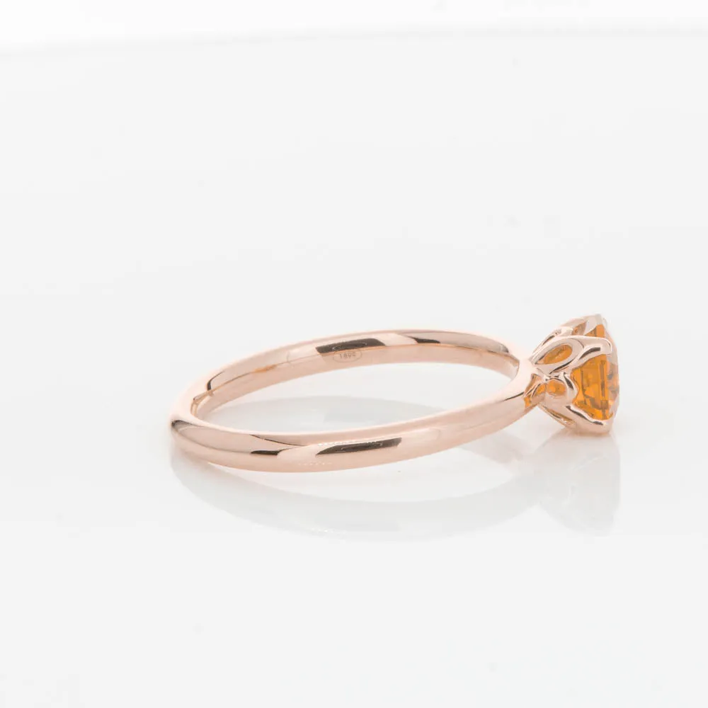 18ct Rose Gold Citrine Mini Octavia Ring