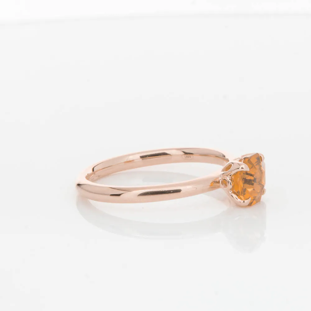 18ct Rose Gold Citrine Mini Octavia Ring