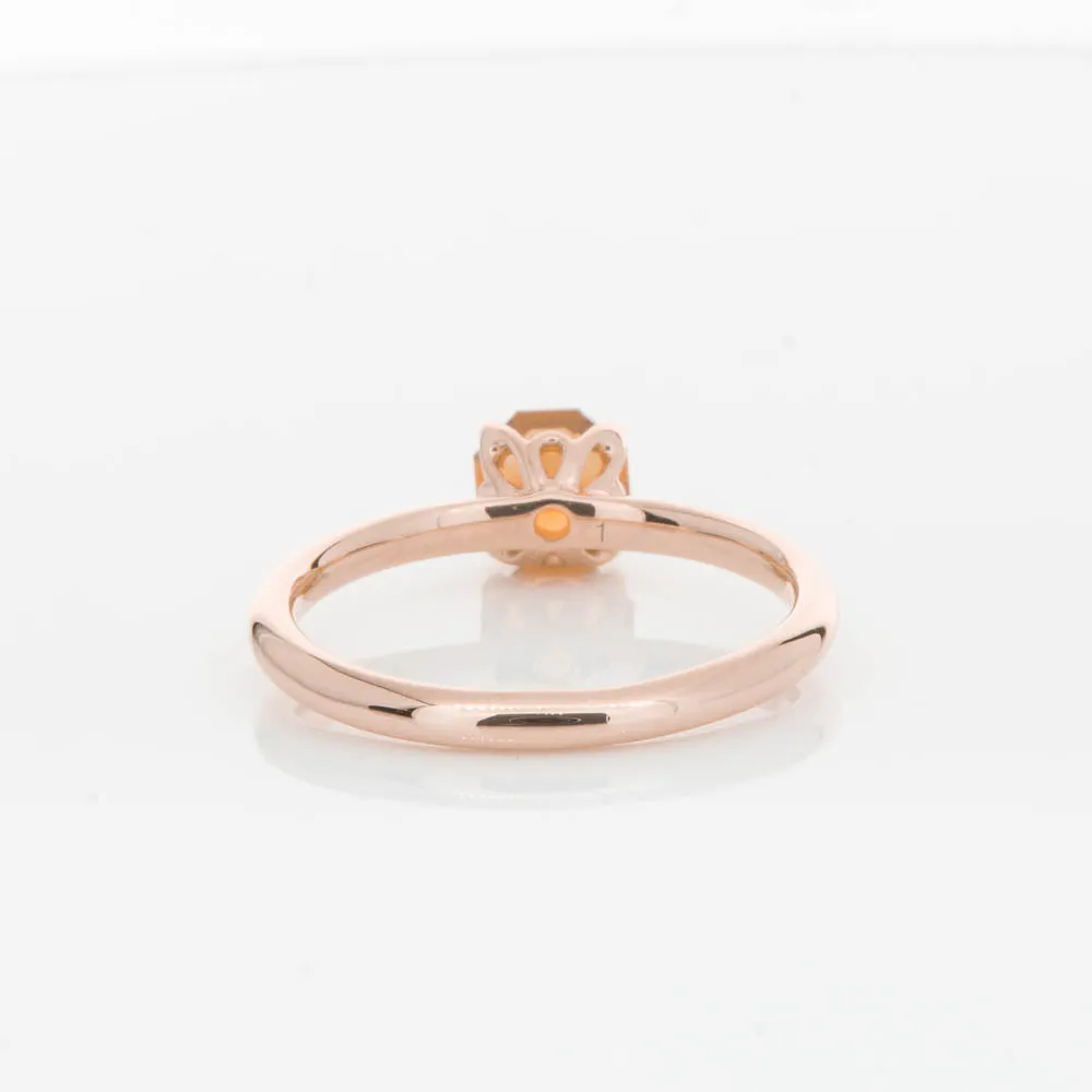 18ct Rose Gold Citrine Mini Octavia Ring
