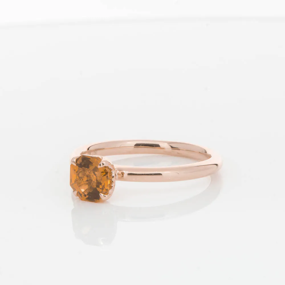18ct Rose Gold Citrine Mini Octavia Ring