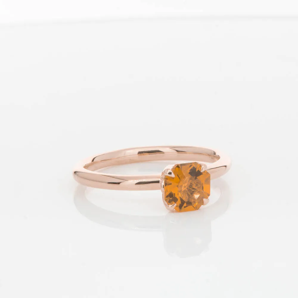 18ct Rose Gold Citrine Mini Octavia Ring