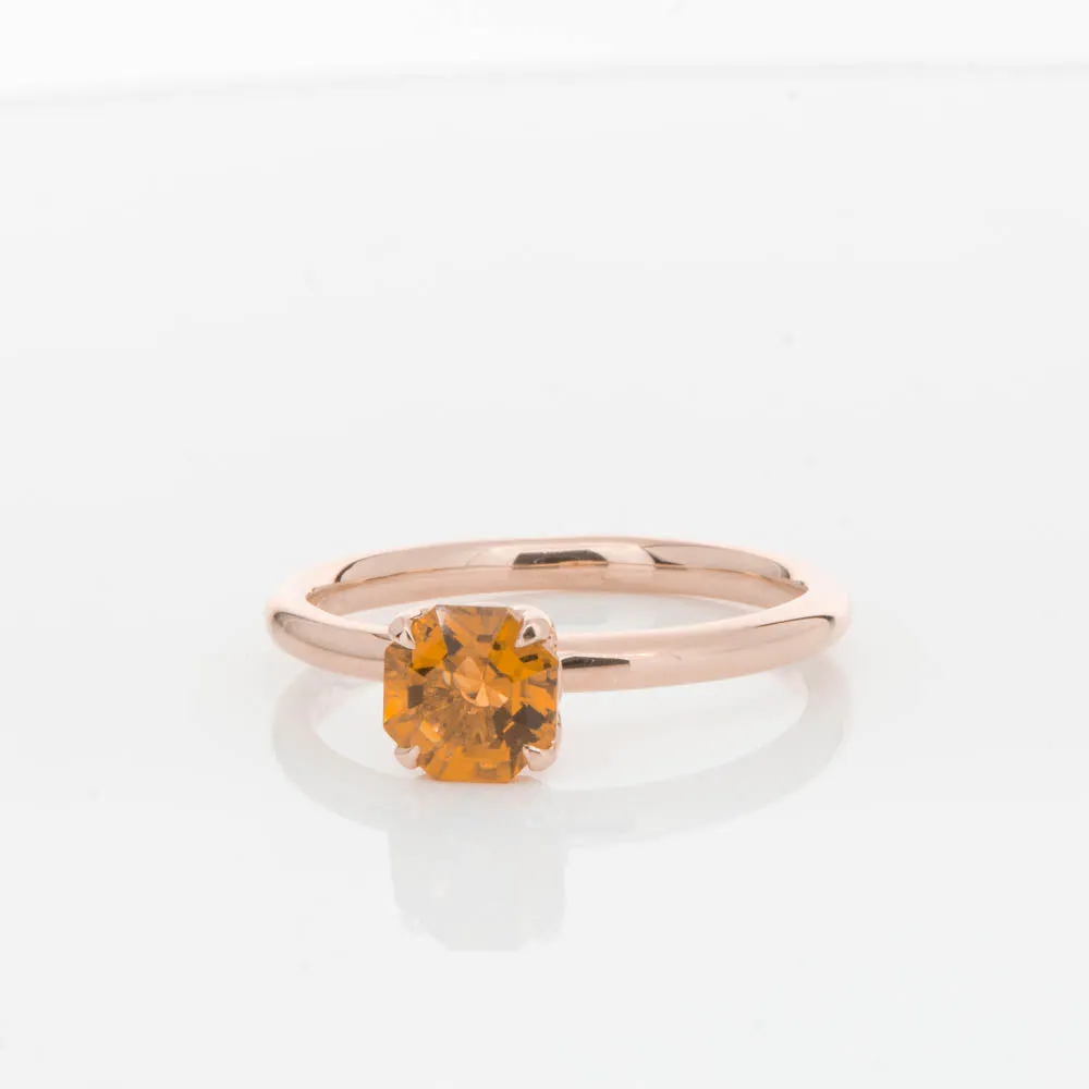 18ct Rose Gold Citrine Mini Octavia Ring