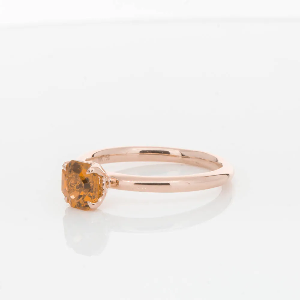 18ct Rose Gold Citrine Mini Octavia Ring