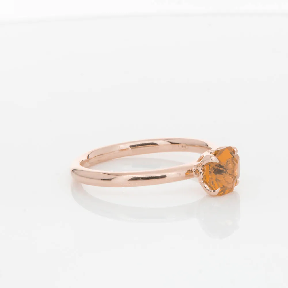 18ct Rose Gold Citrine Mini Octavia Ring