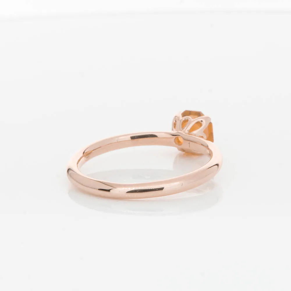 18ct Rose Gold Citrine Mini Octavia Ring