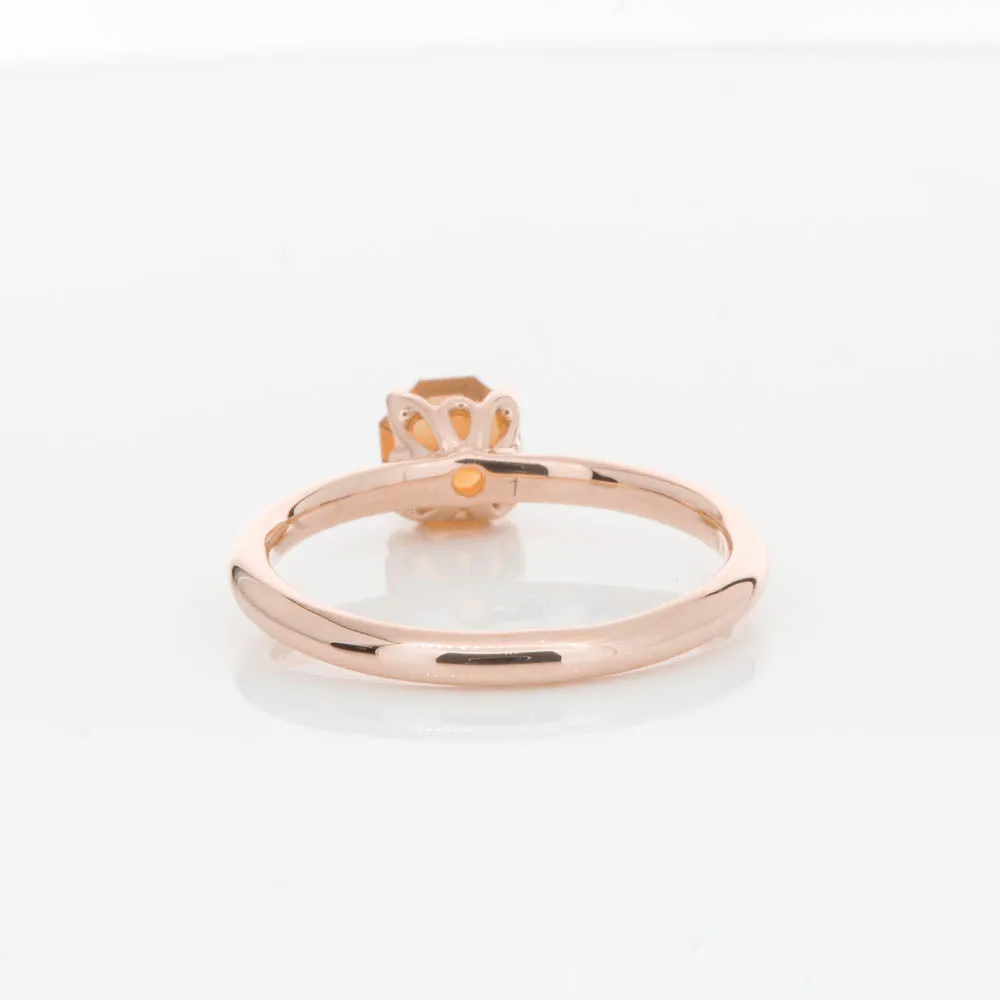 18ct Rose Gold Citrine Mini Octavia Ring