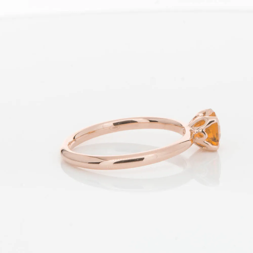 18ct Rose Gold Citrine Mini Octavia Ring