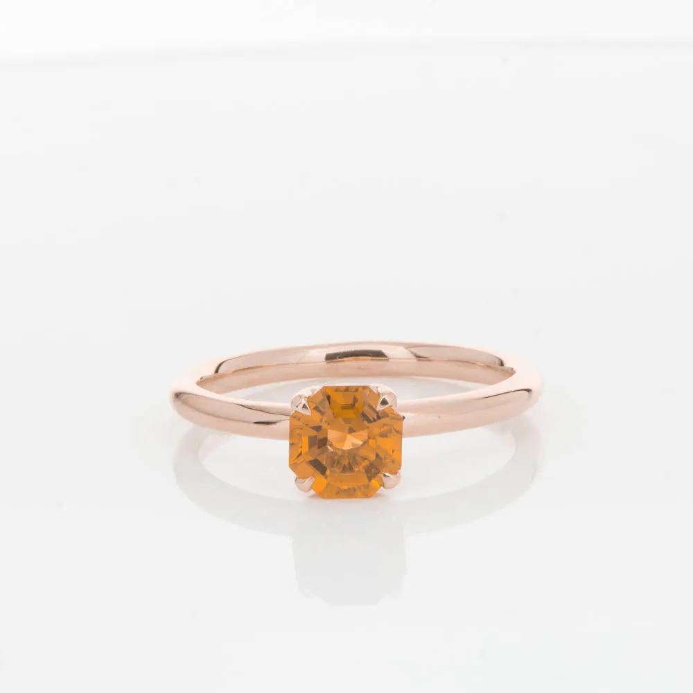 18ct Rose Gold Citrine Mini Octavia Ring