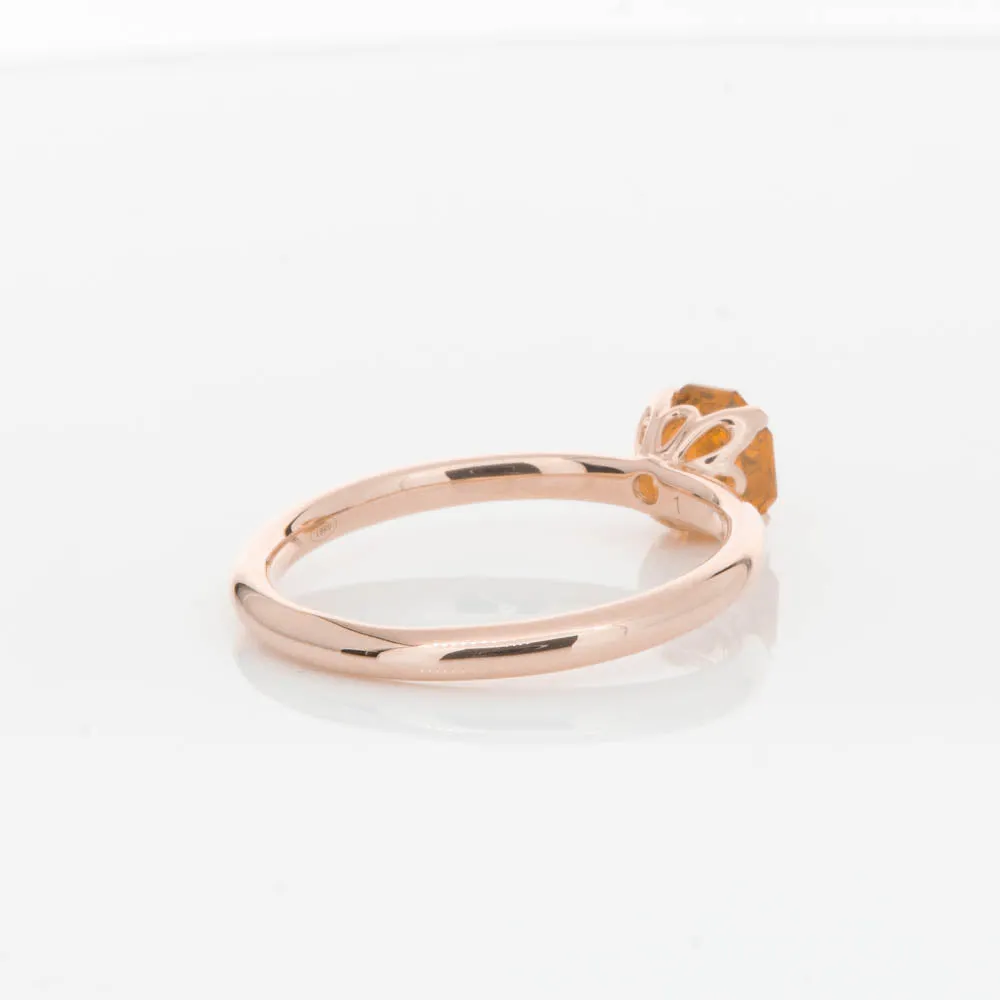 18ct Rose Gold Citrine Mini Octavia Ring