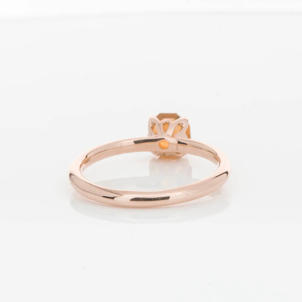 18ct Rose Gold Citrine Mini Octavia Ring