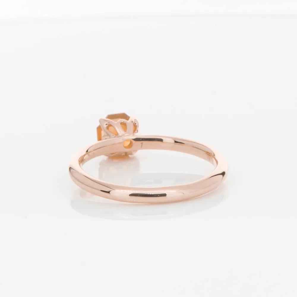 18ct Rose Gold Citrine Mini Octavia Ring