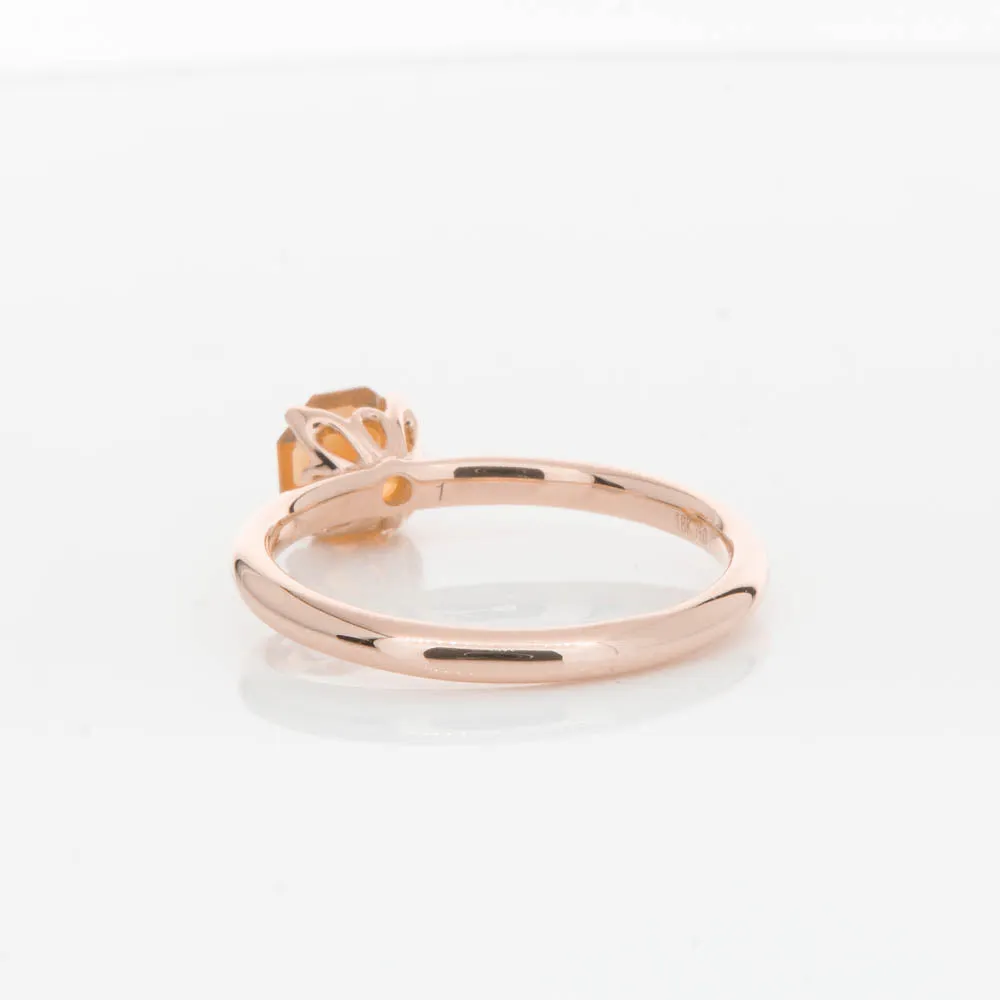 18ct Rose Gold Citrine Mini Octavia Ring