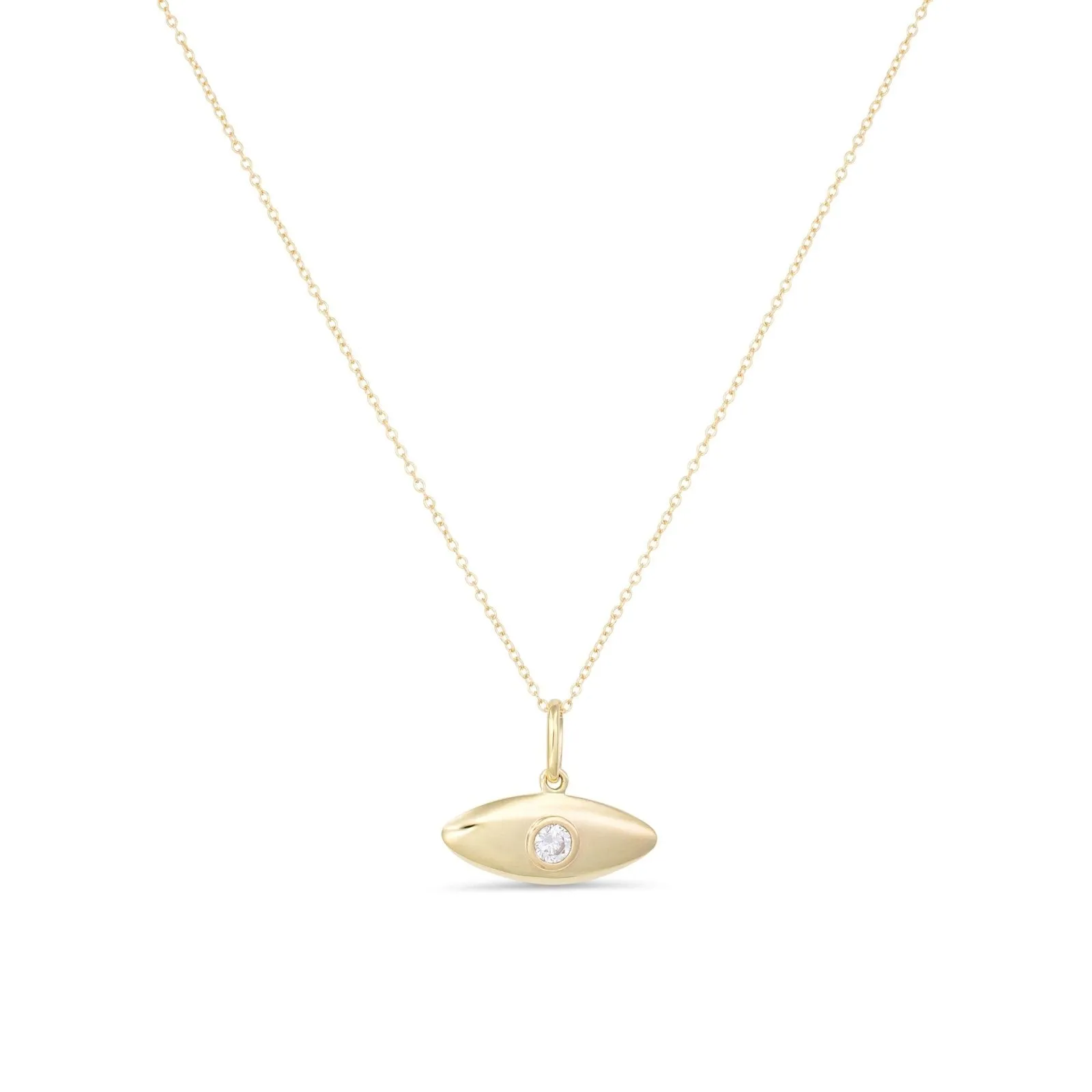 18K Gold Evil Eye Pendant