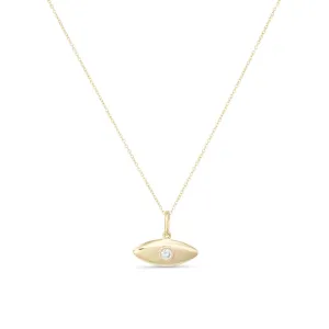 18K Gold Evil Eye Pendant