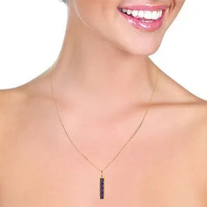 2.25 Carat 14K Solid Yellow Gold Romantic Chic Amethyst Necklace