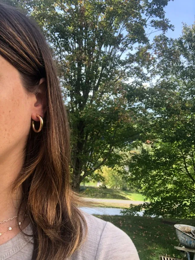 25mm Gold Hoop Earrings