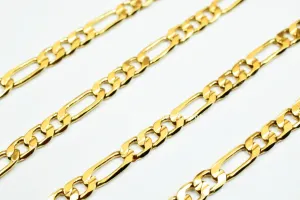 3 Foots 18K Gold Filled Look, Chain Figaro Chain Width 3.5mm Thickness 0.5mm Gold-Filled finding for Gold Filled Look, Jewelry Making GFC041