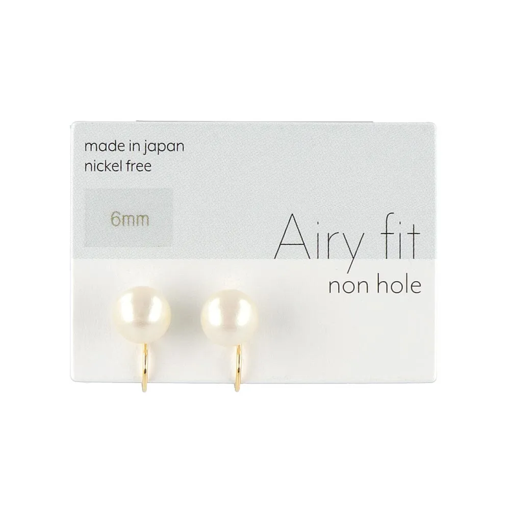 6mm Pearl Airy Fit Clip On Earrings