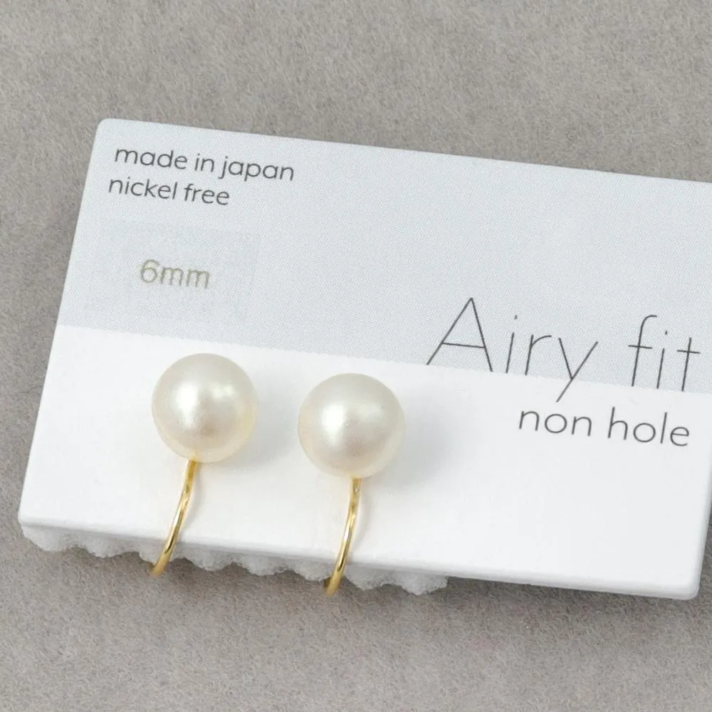 6mm Pearl Airy Fit Clip On Earrings