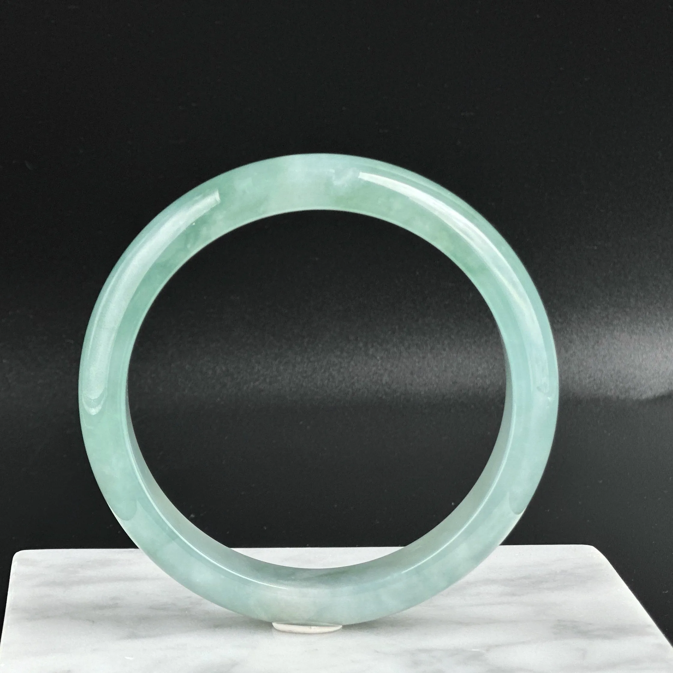80157 57.0mm Highly Translucent Blue Jadeite Bangle