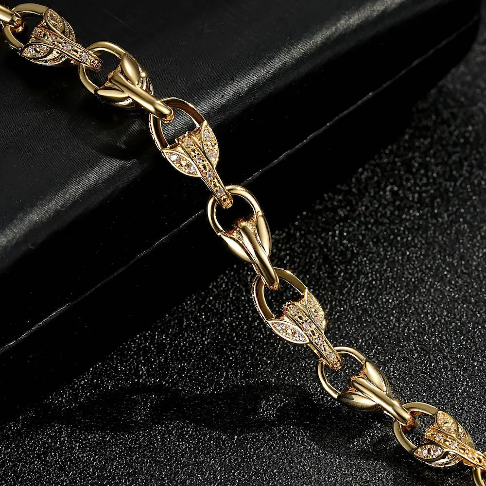 9mm Gold Filled Bonded Tulip Bracelet Pattern Albert Clasp