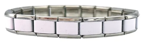 9mm White Italian Charm Starter Bracelet