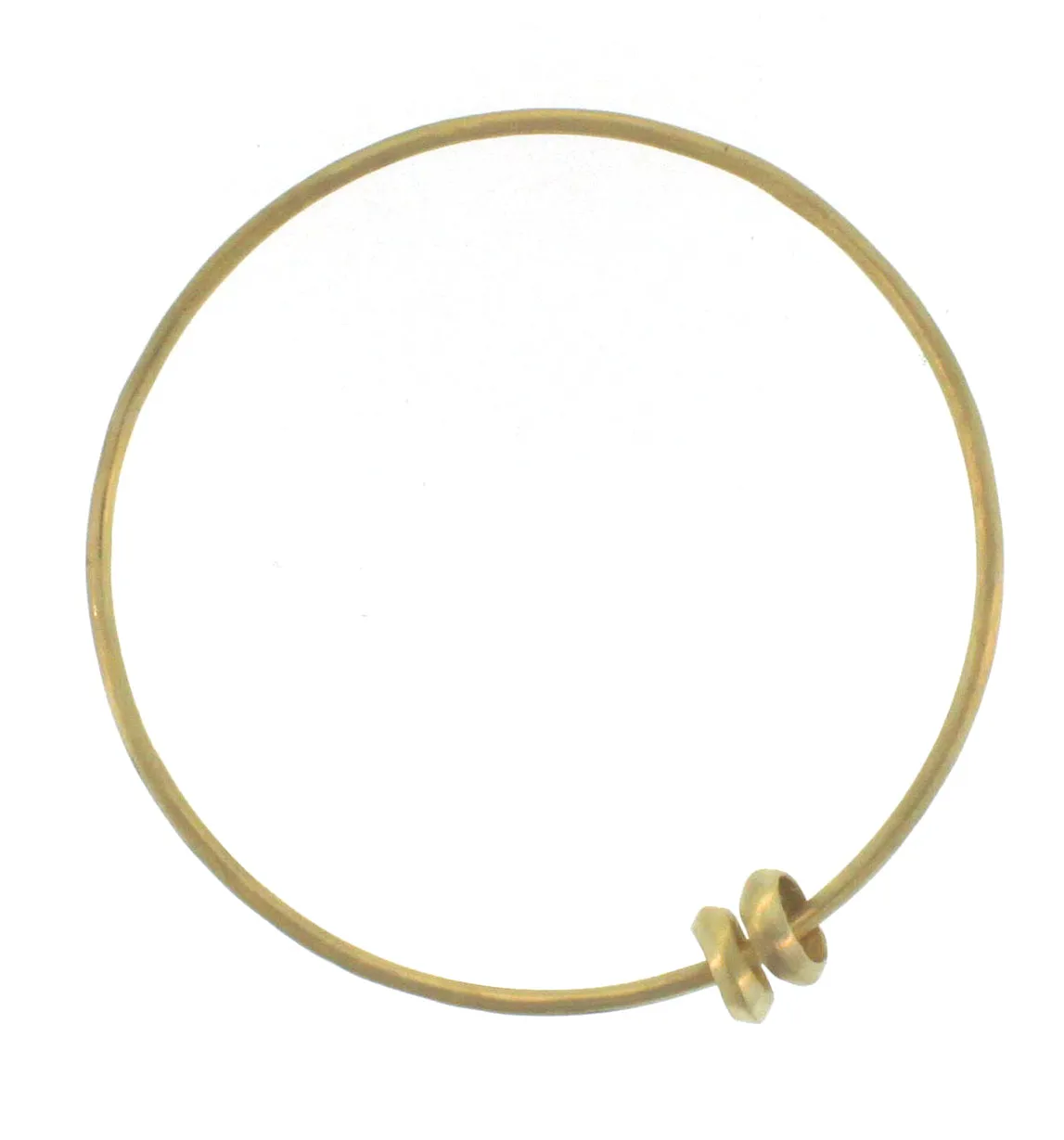A 2mm Bangle with a Pair of Floating Beads