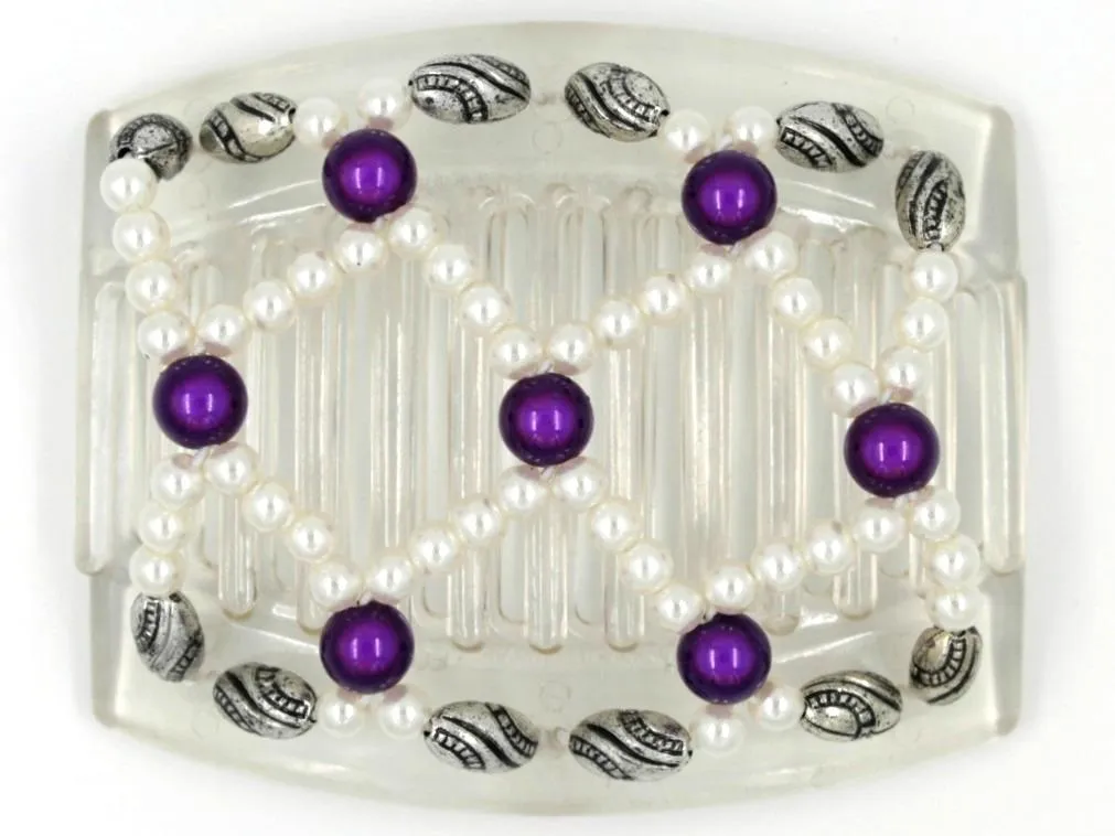 African Butterfly Thick Hair Comb - Ndalena Clear 42