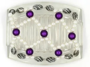 African Butterfly Thick Hair Comb - Ndalena Clear 42
