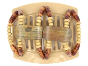 African Butterfly Thick Hair Comb - Stones & Bones Blonde 47