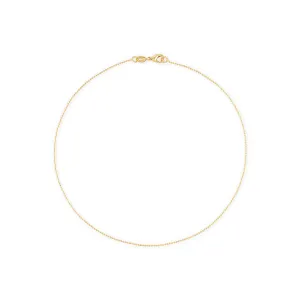 Alexa Leigh 1mm Diamond Cut Gold Ball Chain Bracelet