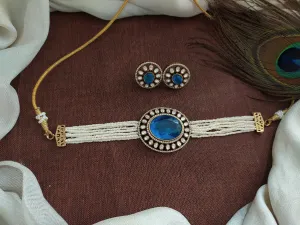 Amazing Moissanite Stones Victorian Choker Set