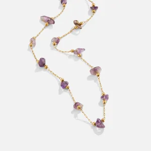 Amethyst Crystal Bead Necklace