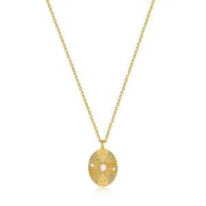 Ania Haie Gold Scattered Stars Kyoto Opal Disc Necklace