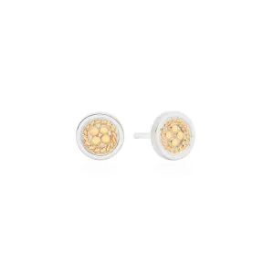 Anna Beck 18ct Gold Vermeil and Silver Mini Stud Earrings