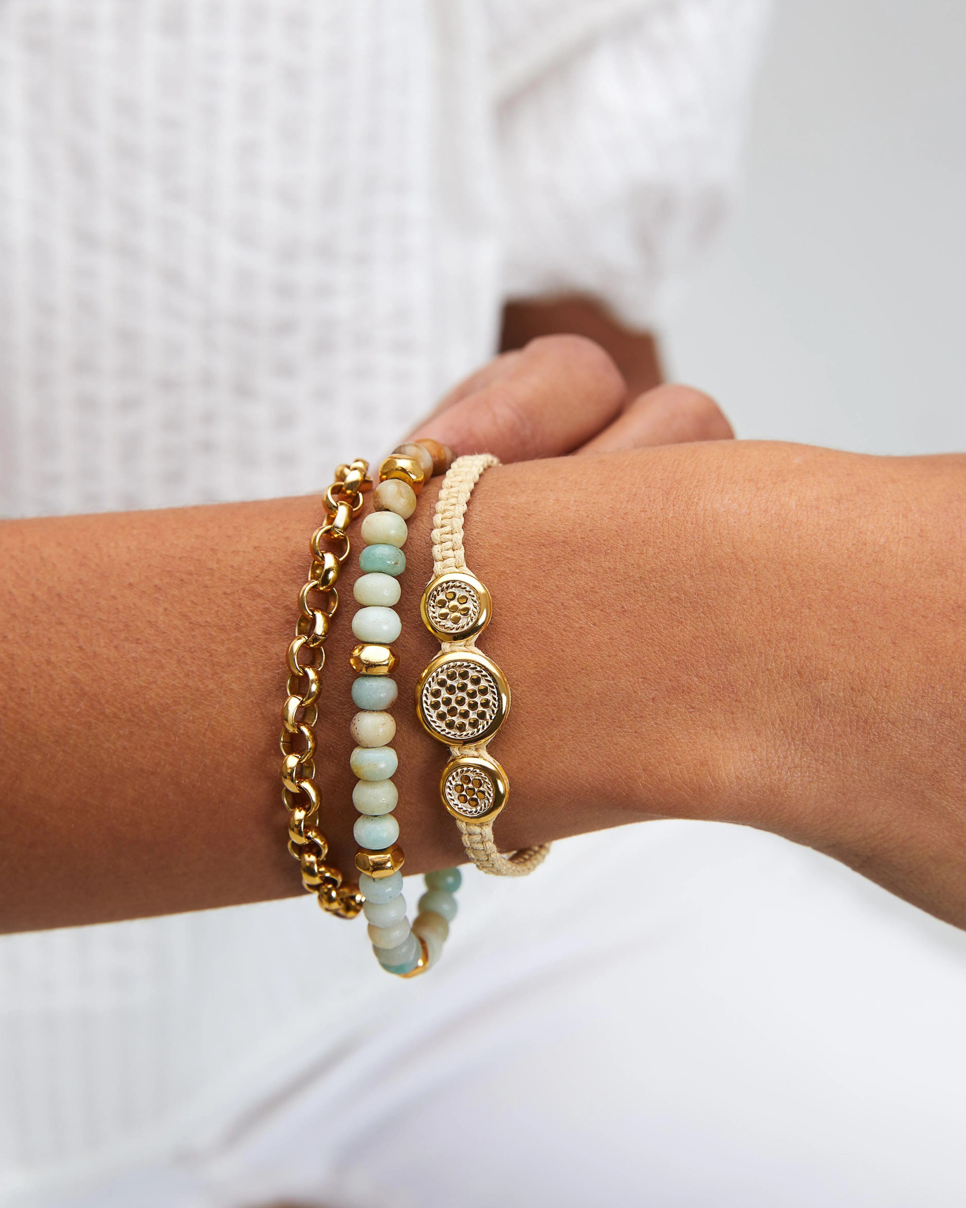 Anna Beck Amazonite and Gold Beaded Bracelet