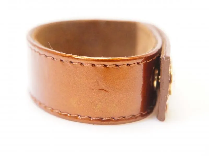 Authentic Pre-owned Louis Vuitton Vernis Leather Bronze LV Japan VIP Limited Bracelet Bangle 210691