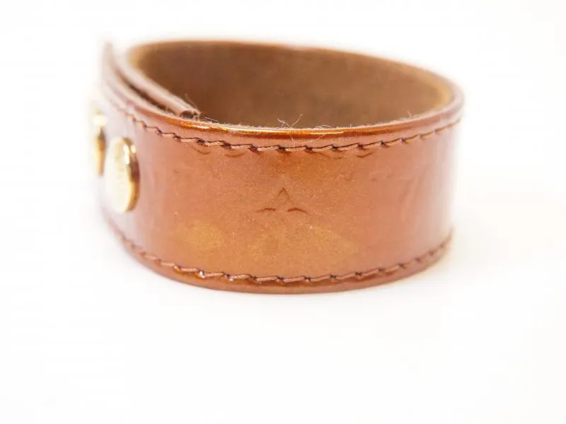 Authentic Pre-owned Louis Vuitton Vernis Leather Bronze LV Japan VIP Limited Bracelet Bangle 210691