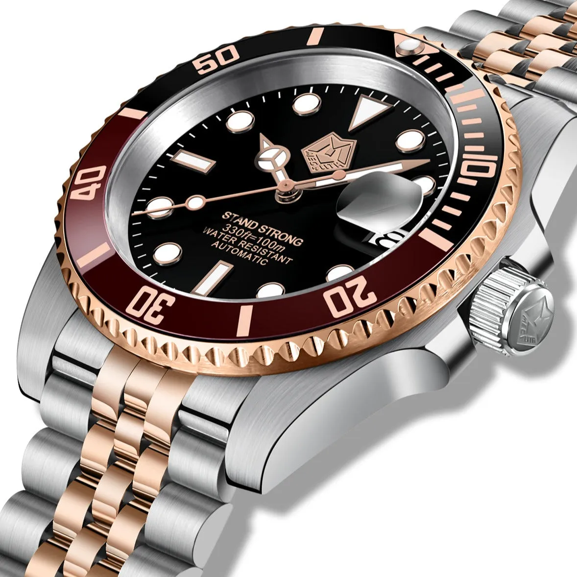Automatic Men watch | Solid Steel | Megalith 8393M