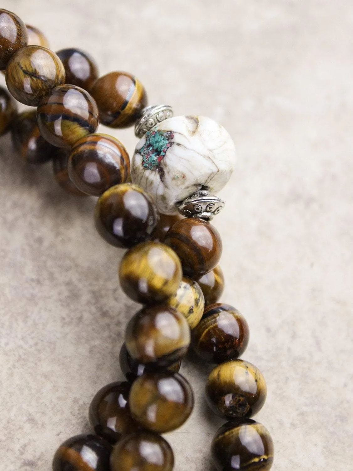 Awakening Tiger Eye Pendant Mala