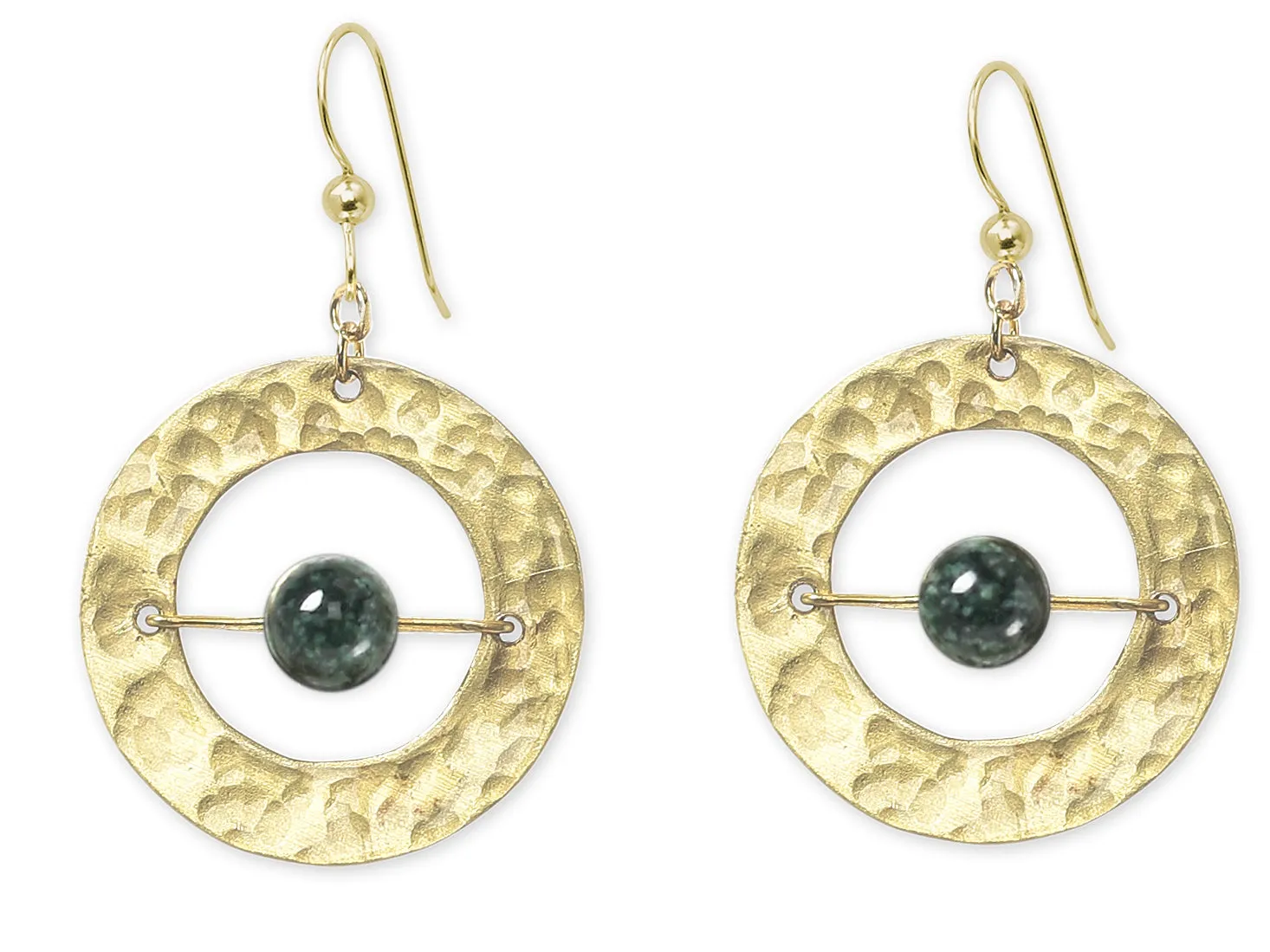 AXIS SMALL Contemporary Every Day Dangle Earrings with Suspended Stone from the SCULPTURAL Collection