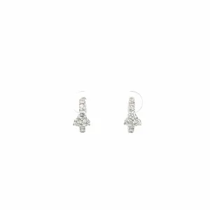 Baikalla 18k White Gold Diamond Hoop Earrings
