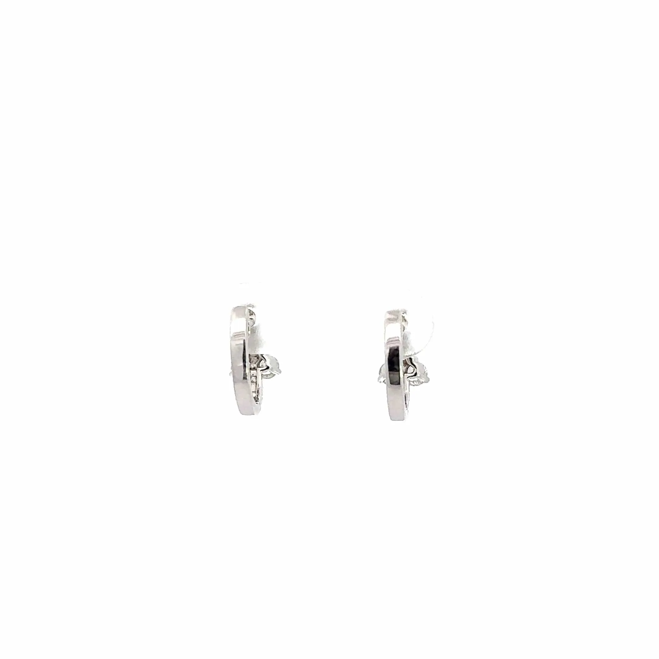 Baikalla 18k White Gold Diamond Hoop Earrings