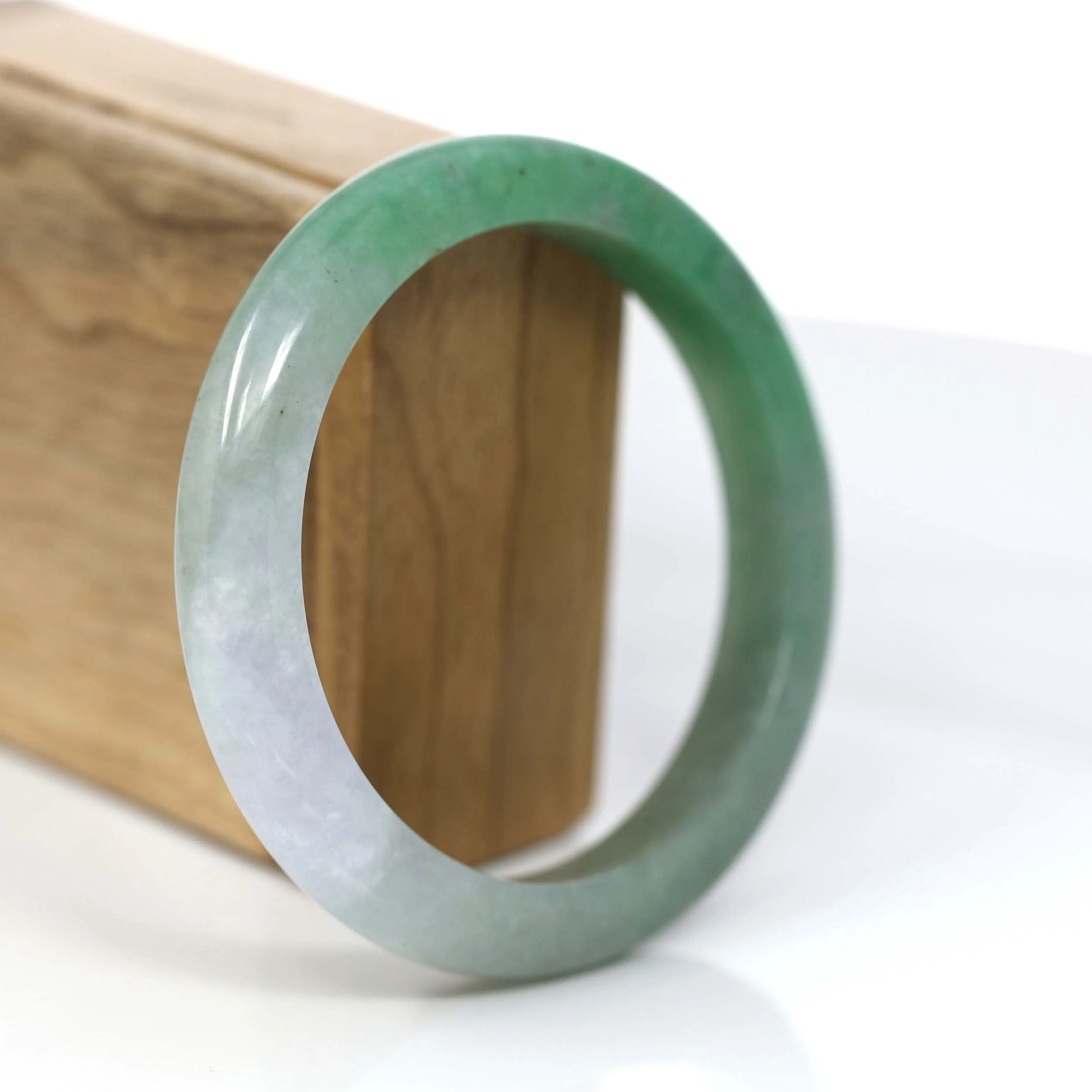 Baikalla Forest Green Classic Real Jadeite Jade Bangle Bracelet (60.53mm) #926