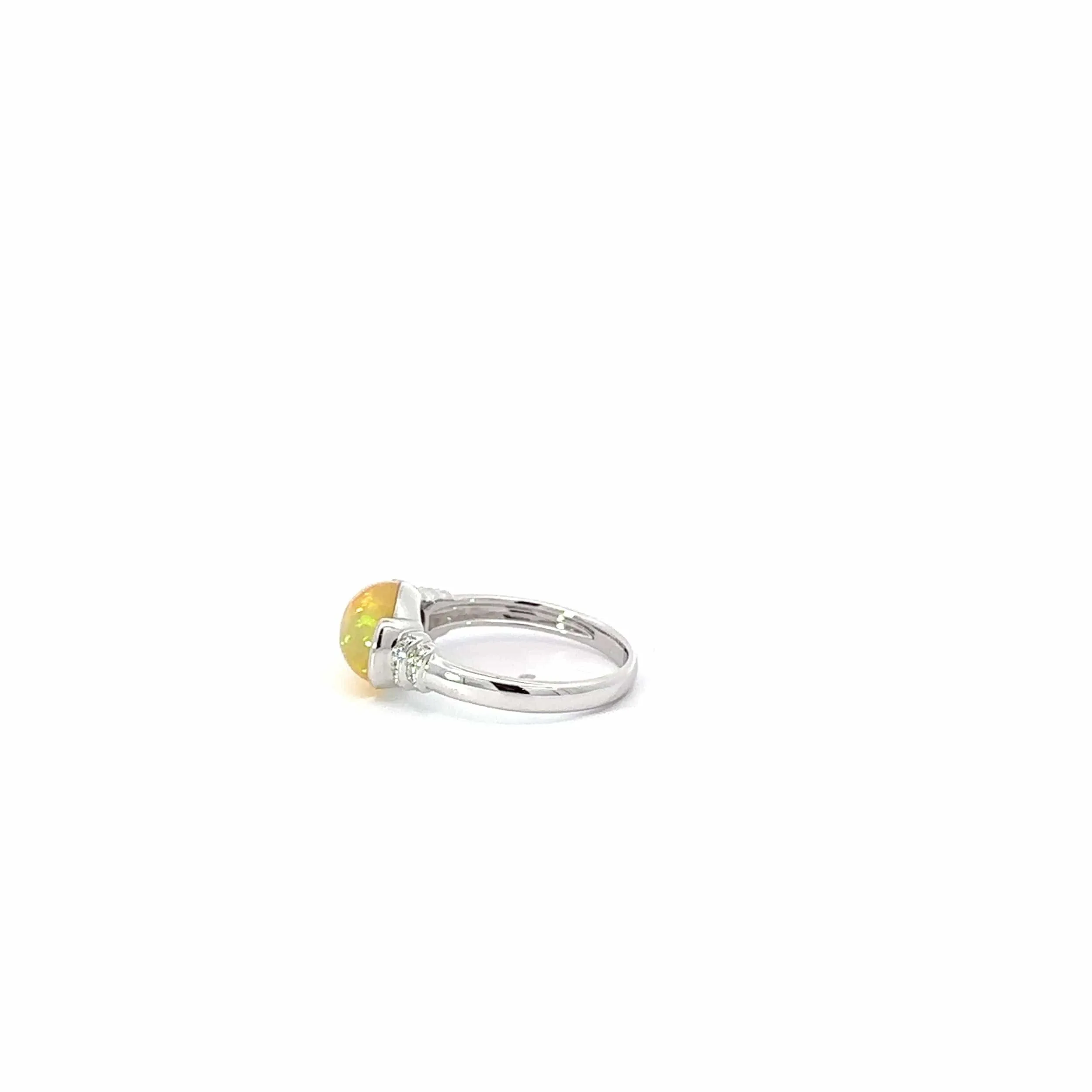 Baikalla™ "Charlotte" 18K Gold Ethiopian Opal Ring